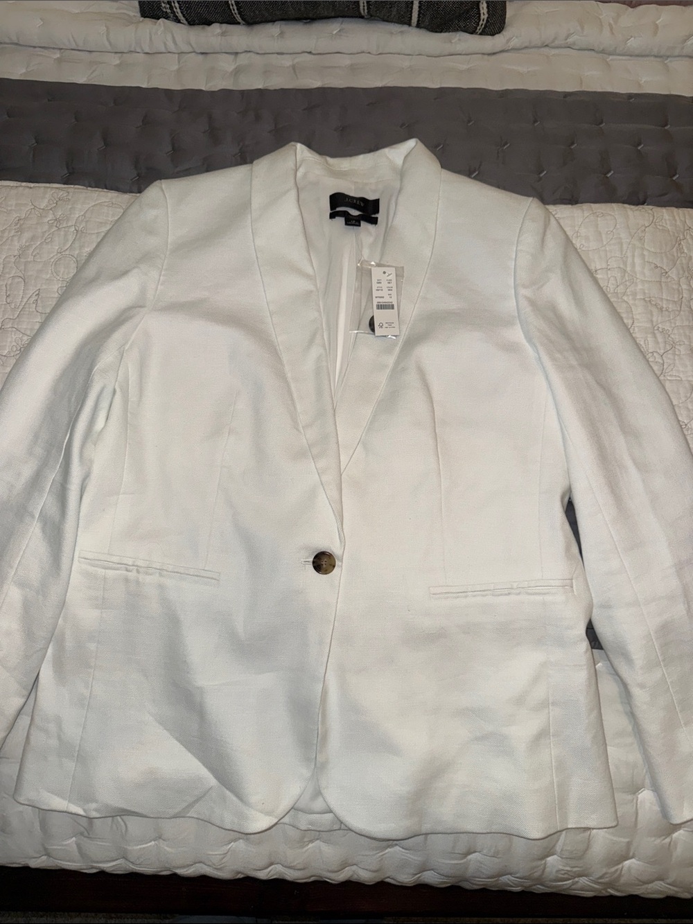 NWT J. Crew Parke Blazer White Linen